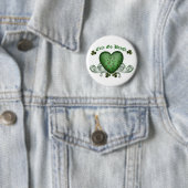 Iers hart Erin Go Bragh groen hart Ronde Button 5,7 Cm (In situ)