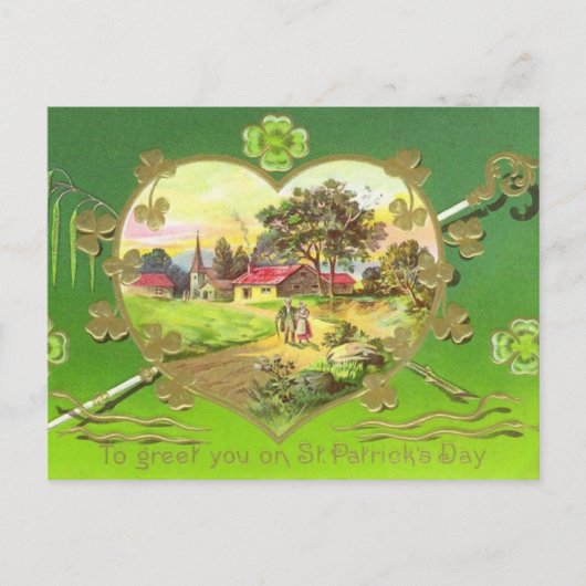  Iers Hart St. Patrick's Day Briefkaart (Voorkant)