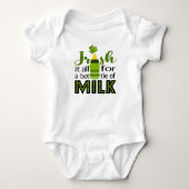Iers het voor een fles melk | St Paddy's Romper (Voorkant)