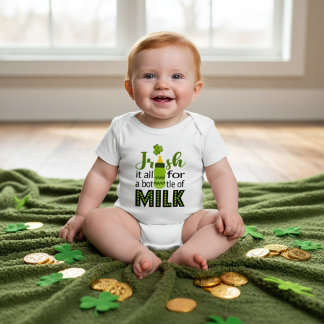 Iers het voor een fles melk | St Paddy's Romper