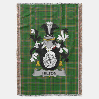 Iers Hilton Wapen van Familie Crest Ierland Deken