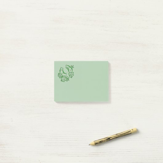 Iers Hoefijzer Post-it® Notes (Op bureau)