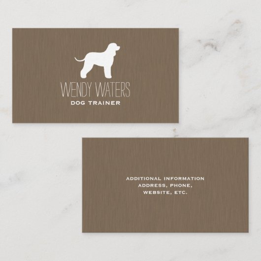 Iers Hondenras voor waterspaniel Silhouette Visitekaartje (Voorkant / Achterkant)