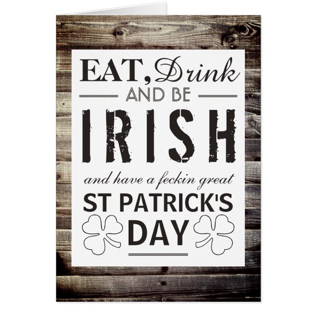  Iers hout St Patrick's Day (Voorkant)