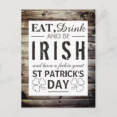 Iers hout St Patrick's Day Briefkaart (Voorkant)