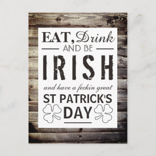  Iers hout St Patrick's Day Briefkaart