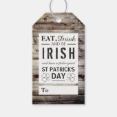 Iers hout St Patrick's Day Cadeaulabel (Voorkant)