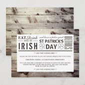Iers Hout St Patrick's Day Detail Kaart (Voorkant / Achterkant)
