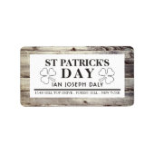 Iers hout St Patrick's Day Etiket (Voorkant)