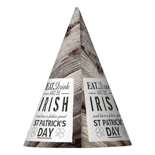  Iers hout St Patrick's Day Feesthoedjes (Achterkant)