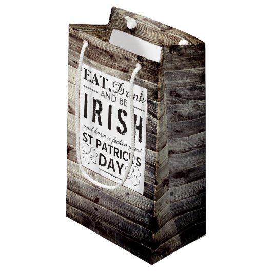 Iers hout St Patrick's Day Klein Cadeauzakje (Voorkant Gekanteld)