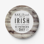  Iers hout St Patrick's Day Papieren Bordje (Voorkant)