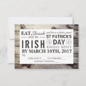 Iers hout St Patrick's Day RSVP (Voorkant)