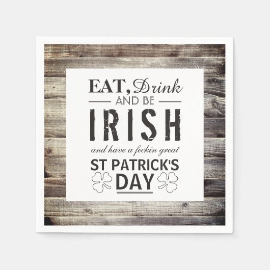 Iers hout St Patrick's Day Servet (Voorkant)
