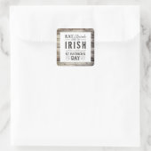  Iers hout St Patrick's Day Vierkante Sticker (Tas)