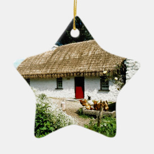 Iers huisje keramisch ornament