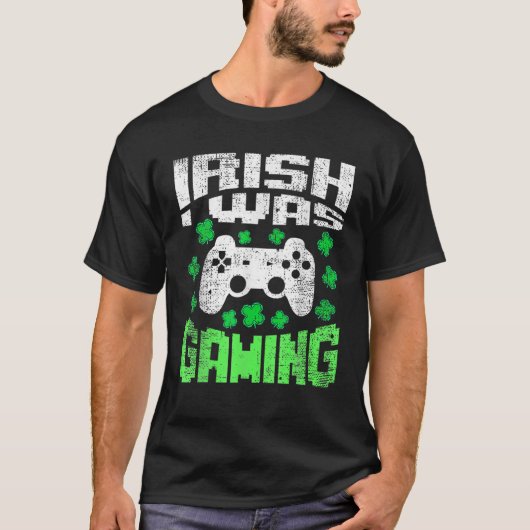 Iers I Gaming St Patricks Day Video G T-shirt (Voorkant)