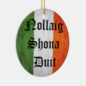 Iers, Ierland, Kerstmis, Ierse vlag, Iers Keramisch Ornament (Rechts)