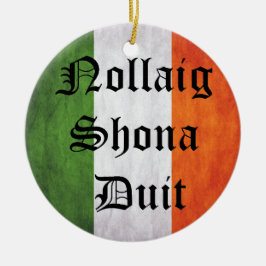 Iers, Ierland, Kerstmis, Ierse vlag, Iers Keramisch Ornament
