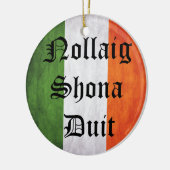 Iers, Ierland, Kerstmis, Ierse vlag, Iers Keramisch Ornament (Links)