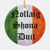 Iers, Ierland, Kerstmis, Ierse vlag, Iers Keramisch Ornament (Achterkant)