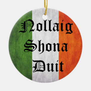 Iers, Ierland, Kerstmis, Ierse vlag Keramisch Ornament
