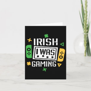 Iers Ik Gaming Funny St Patricks Day Gamer Mannen Kaart