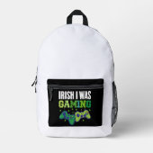 Iers Ik Gaming St Patricks Day Gamer Gift Bedrukte Rugzak (Voorkant)