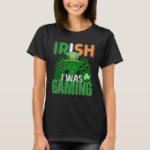 Iers Ik Gaming St Patrick's Day Videospel Con T-shirt (Voorkant)