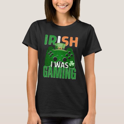 Iers Ik Gaming St Patrick's Day Videospel Con T-shirt (Voorkant)