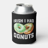 Iers Ik Had Donuts Liefhebbers Grappige St Patrick Blikjeskoeler (Blikje Voorkant)