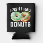 Iers Ik had Donuts Lovers Grappig St Patrick's Day Blikjeskoeler (Voorkant)
