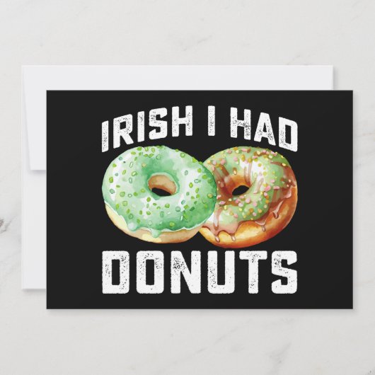 Iers Ik had Donuts Lovers Grappig St Patrick's Day Kaart (Voorkant)