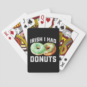 Iers Ik had Donuts Lovers Grappig St Patrick's Day Pokerkaarten