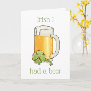 Iers Ik had een bierstein St. Patrick's Day Card Kaart