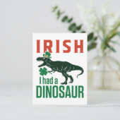 Iers Ik had een dinosaurus St Patricks Day Dino Tr Briefkaart (Staand voorkant)