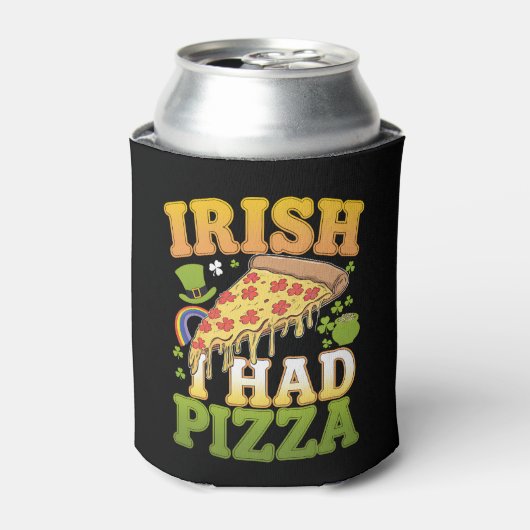Iers Ik Had Pizza Grappige St. Patrick's Dag Liefh Blikjeskoeler (Blikje Voorkant)