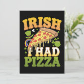 Iers Ik Had Pizza Grappige St. Patrick's Dag Liefh Kaart (Staand voorkant)
