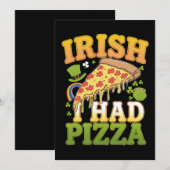 Iers Ik Had Pizza Grappige St. Patrick's Dag Liefh Kaart (Voorkant / Achterkant)