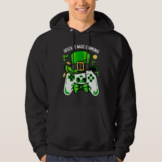 Iers ik speelde grappig St Patrick's Day Video Ga Hoodie (Voorkant)
