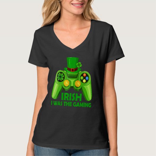 Iers ik speelde grappig St Patrick's Day Video Ga T-shirt (Voorkant)