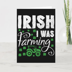 Iers Ik Was Boerderij Tractor Boer St Patricks Dag Kaart