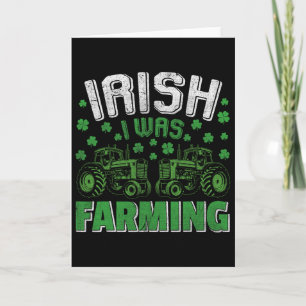 Iers Ik Was Boerderij Tractor Boer St Patricks Dag Kaart