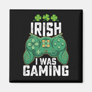 Iers Ik Was Gamen Gamer Games St. Patrick's Dag Magneet