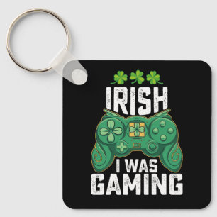 Iers Ik Was Gamen Gamer Games St. Patrick's Dag Sleutelhanger
