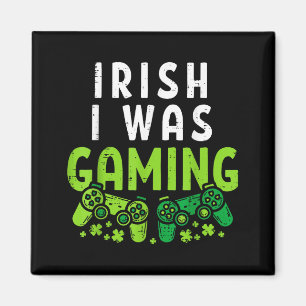 Iers Ik Was Gamen Grappige St. Patricks Dag Gamer Magneet