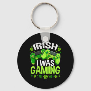 Iers Ik Was Gamen Grappige St. Patrick's Dag Gamer Sleutelhanger
