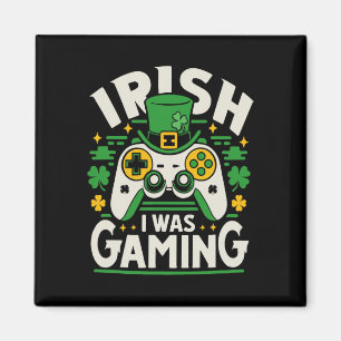 Iers Ik Was Gamen Grappige St. Patrick's Dag Video Magneet