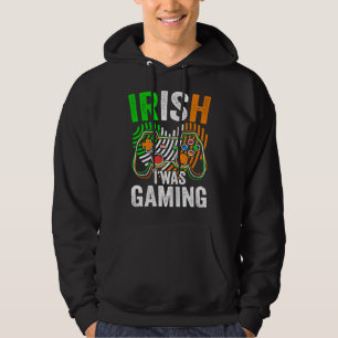 Iers Ik Was Gamen St Patrick s Dag Gamer Jongens Hoodie