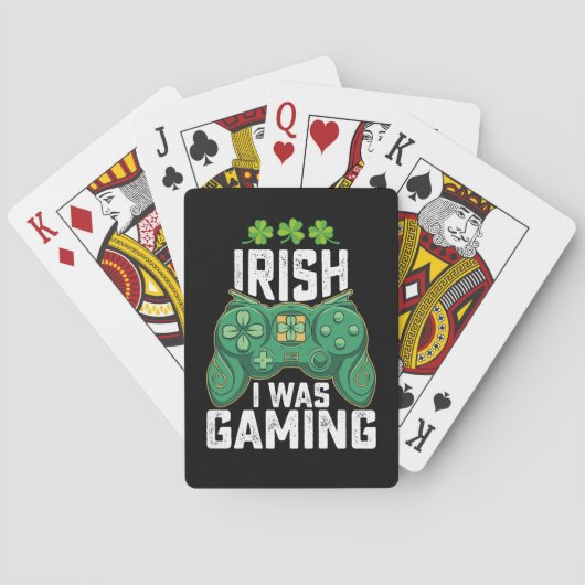 Iers Ik was gaming gamer games St Patrick's Day Pokerkaarten (Achterkant)